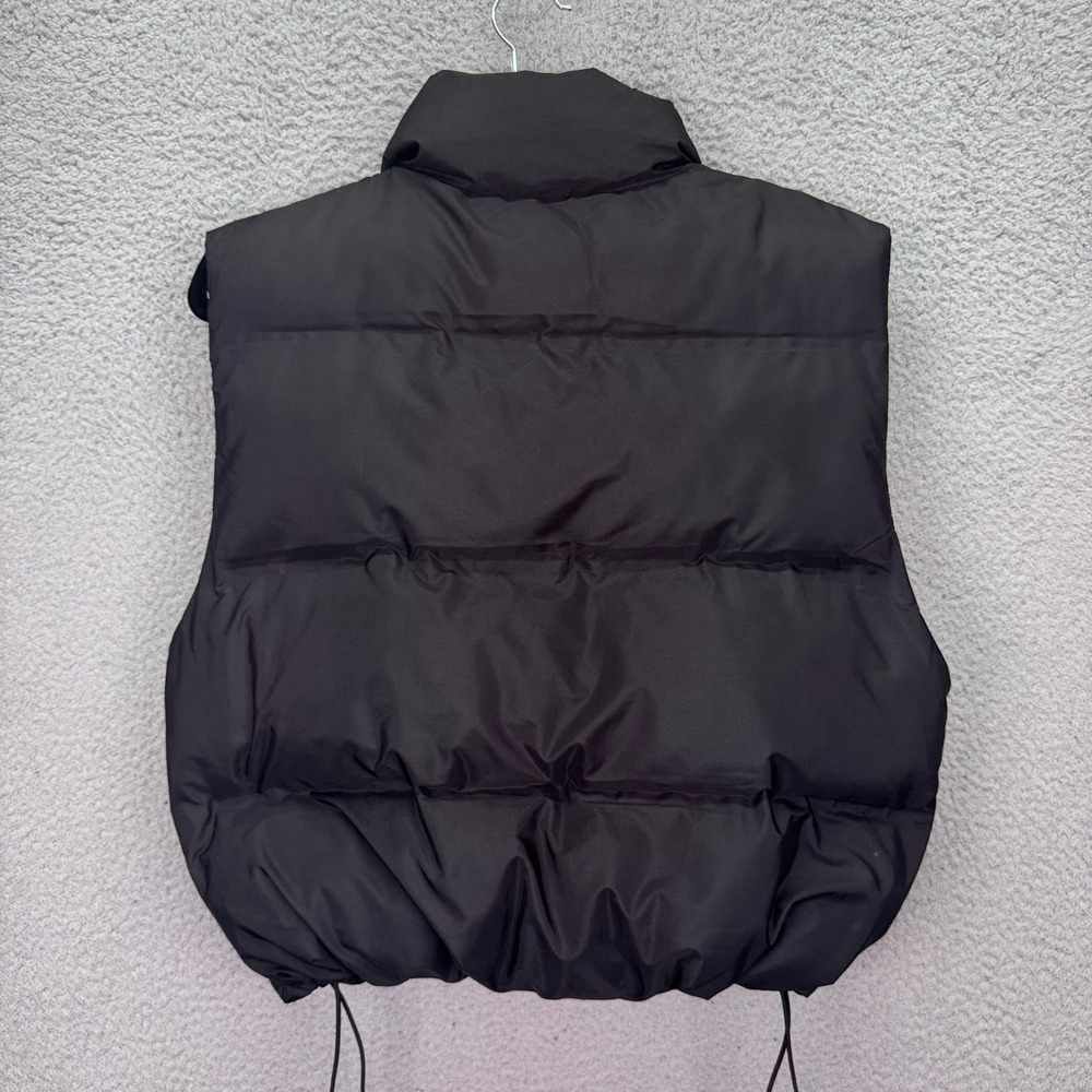 Zara Puffer Vest Womens M Black Water Repellent‎ Windproof Outdoor Layer Basic - Picture 2 of 13